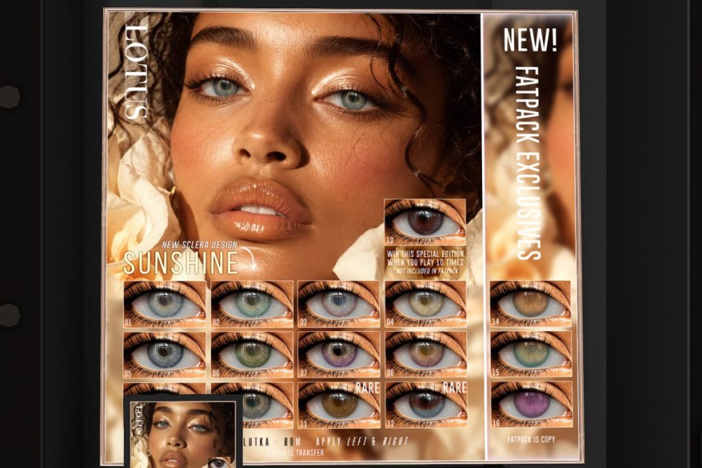 Sunshine Eyes - Bom/Evo/Evo X, L$60 per pull/L$2000 FP