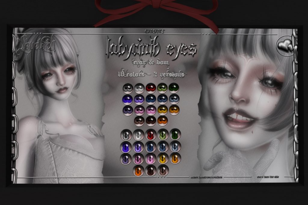 Labyrinth Eyes - BOM/EvoX, L$400 each/L$800 FP