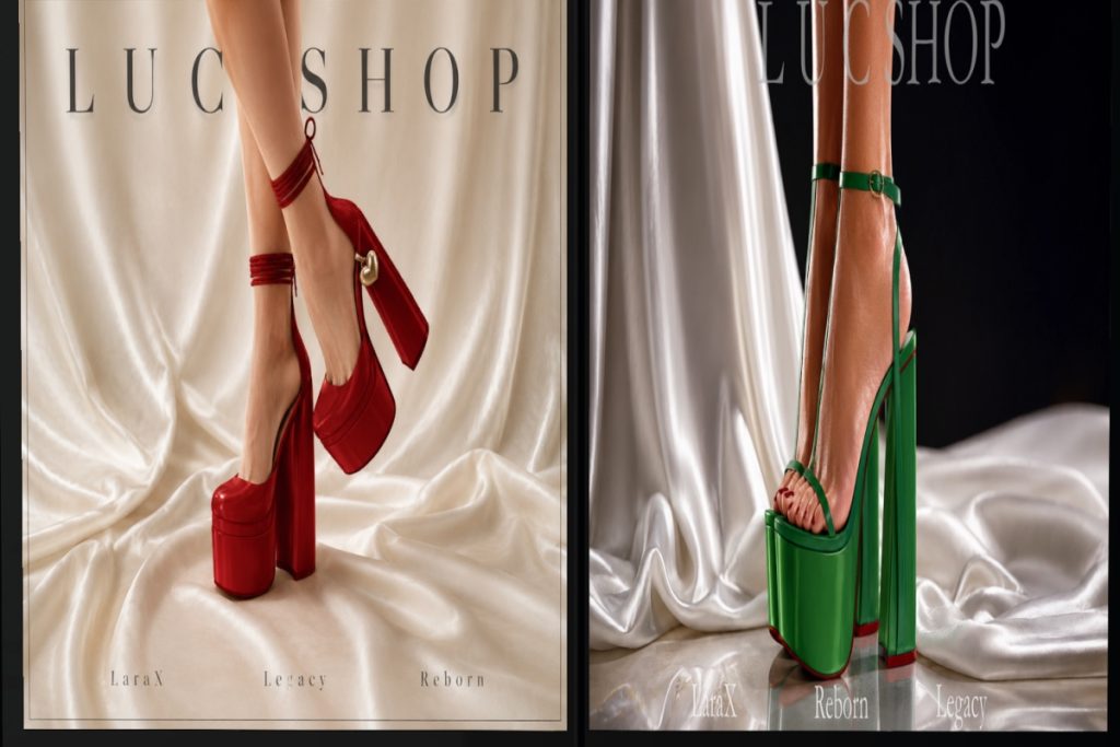 Valentina Heels - See Ad for Fits, L$180 each/L$888 FP | Chloe Heels - See Ad for Fits, L$199 each/L$999 FP