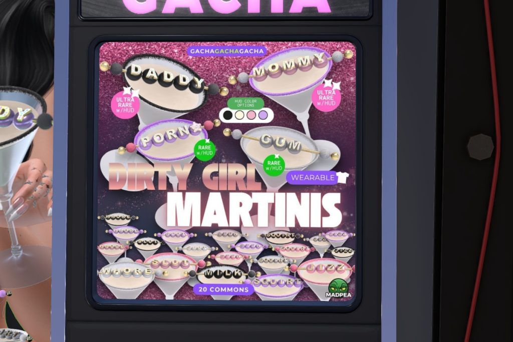 Dirty Girl Martinis, L$69 per pull