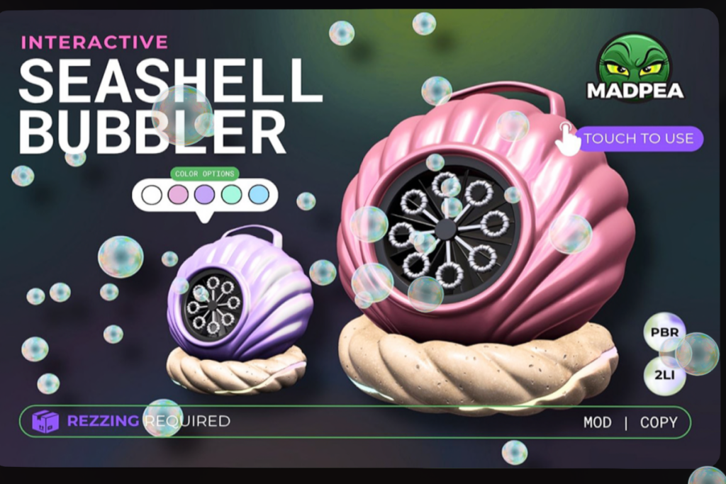 Seashell Bubble, L$399 each
