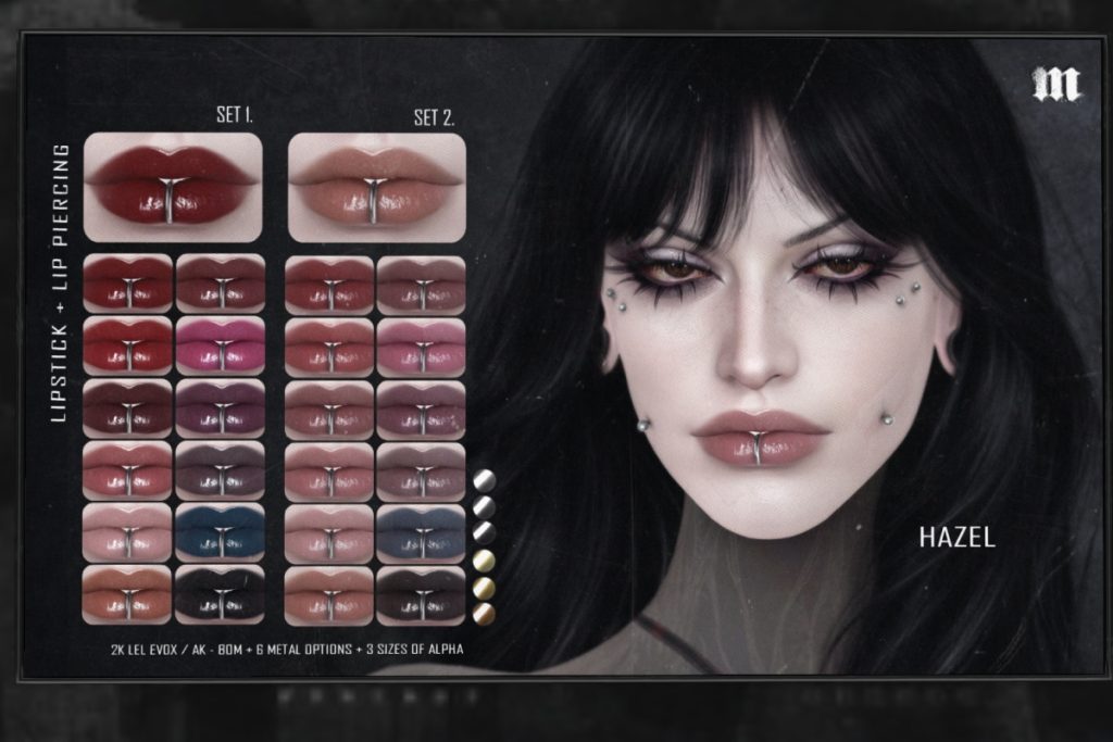 Hazel Lipstick - EvoX, L$350/L$550 FP
