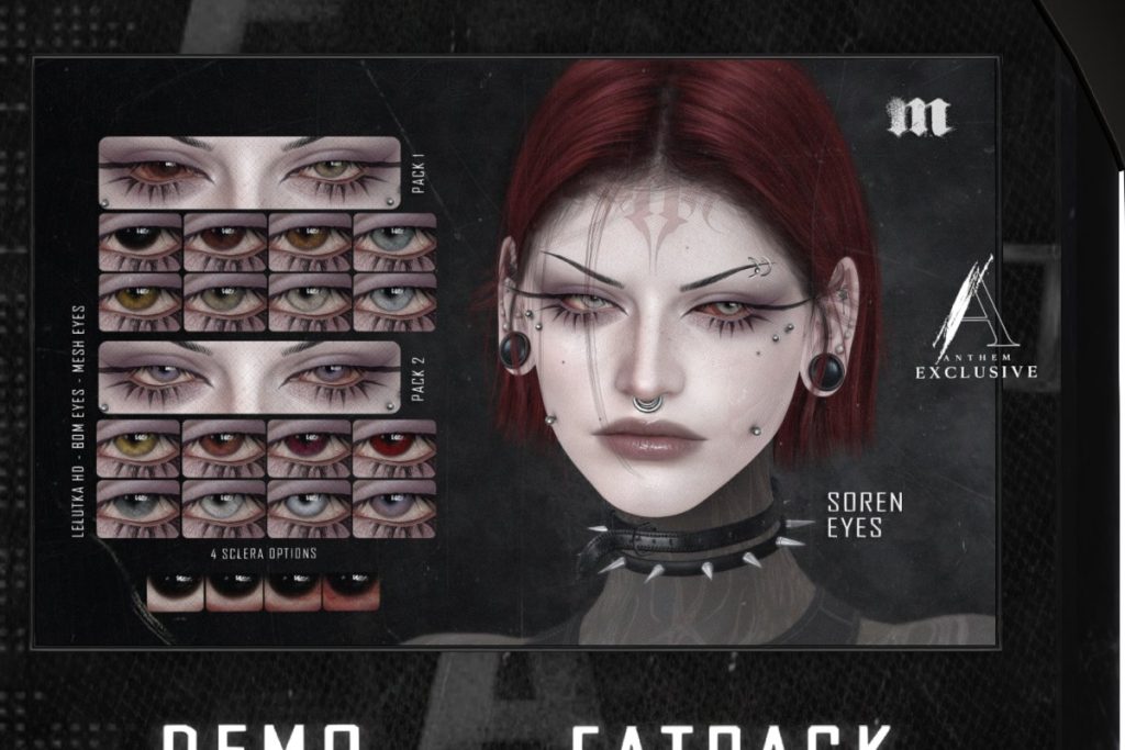 Soren Eyes - BOM/Evo/EvoX/Mesh, L$380 each/L$599 FP