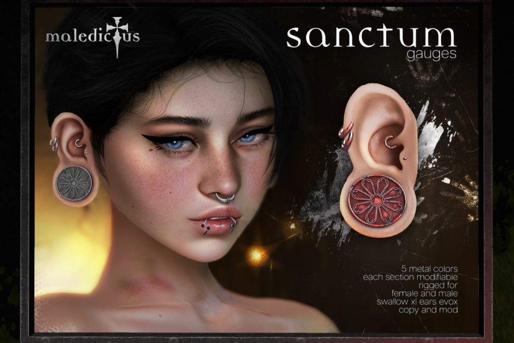 Sanctum Gauges - Swallow Gauged Ears XL F+M, L$329