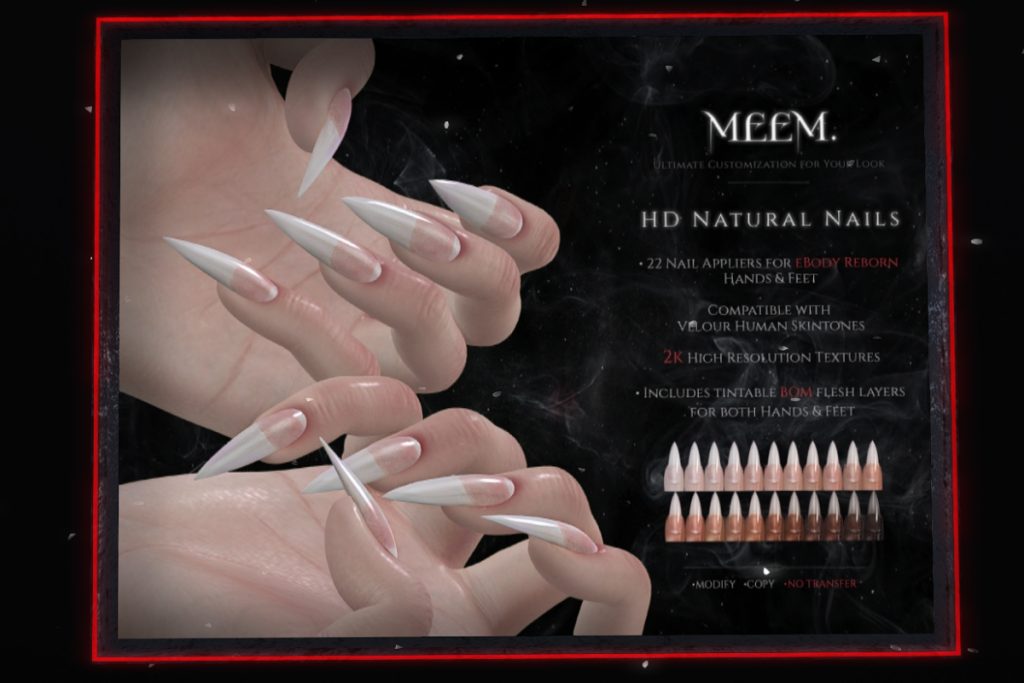 HD Natural Nails - Reborn/Velour, L$299