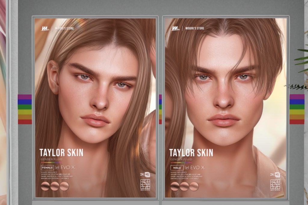 Taylor Skin - EvoX/TheSkinnery/Velour, L$699 each/L$2500 each FP