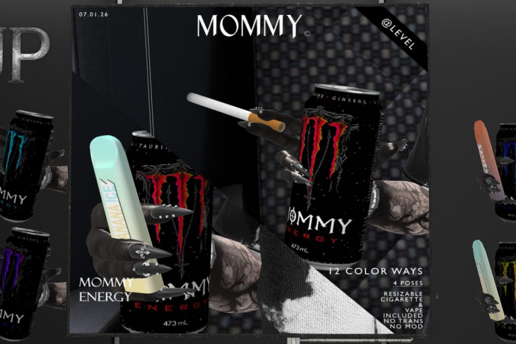 Mommy Energy Drink Holdable, L$333 each/L$555 FP