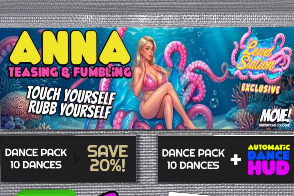 Anna Teasing and Fumbling Animations, L$300 each/L$2399 FP
