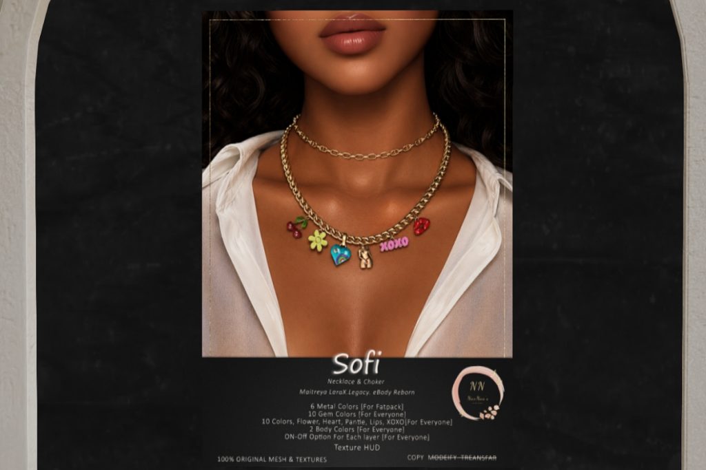 Sofi Necklace &amp; Choker - Legacy/Maitreya/Reborn/+mods, L$250 each/L$600 FP