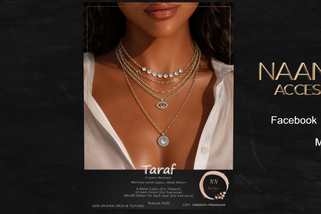 Taraf Necklace - Legacy/MaitreyaX/Reborn, L$250 each/L$600 FP