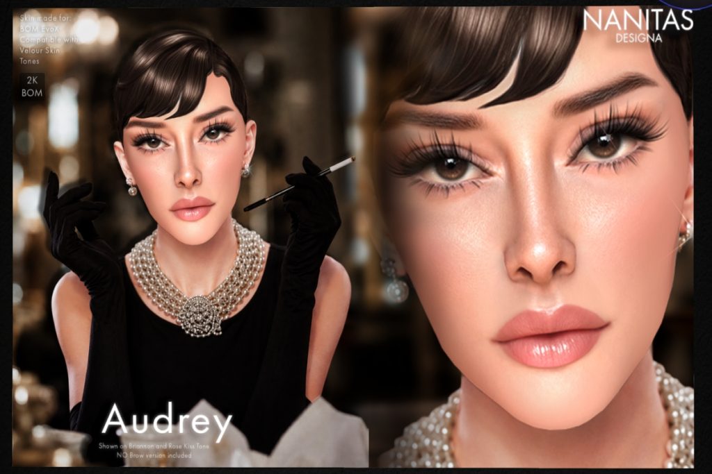 Audrey Skin - EvoX, L$599 each/L$2800 FP