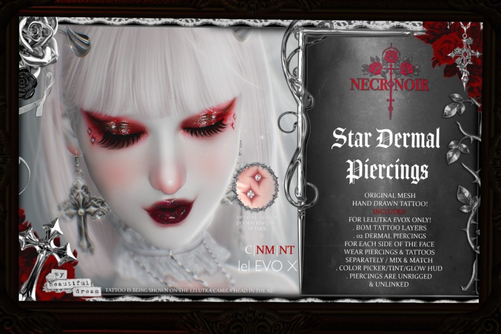 Star Dermal Piercings - EvoX, L$350
