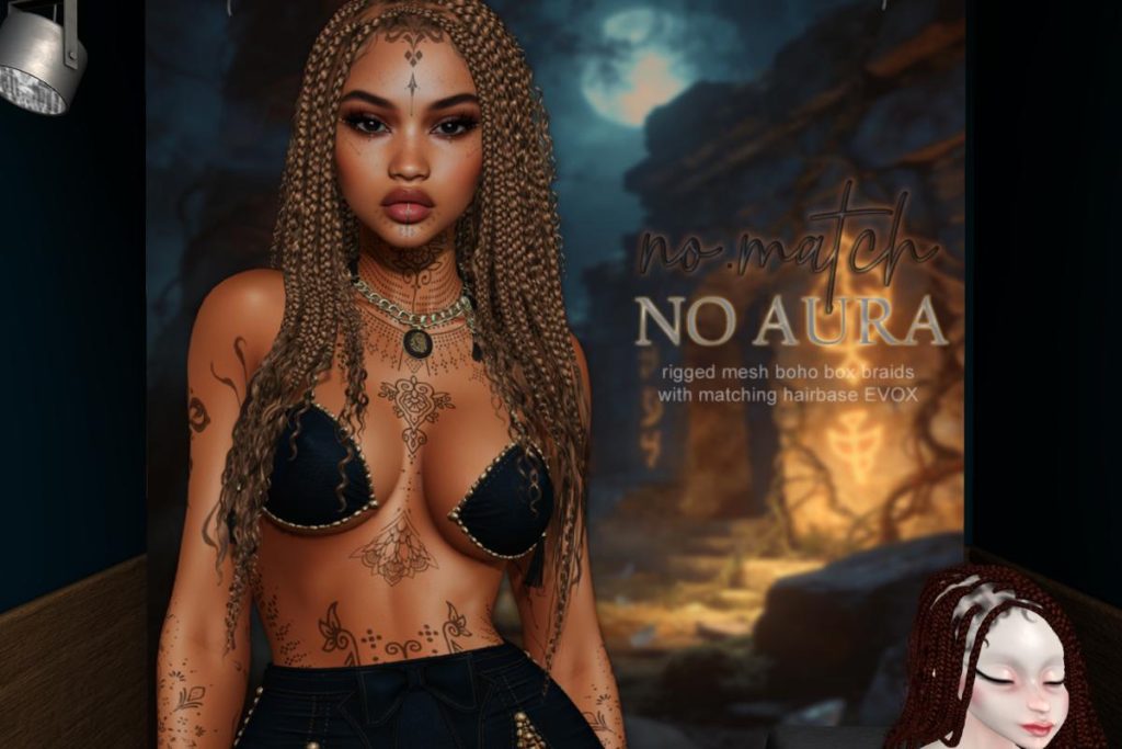 No Aura Hair, L$200 each/L$800 FP