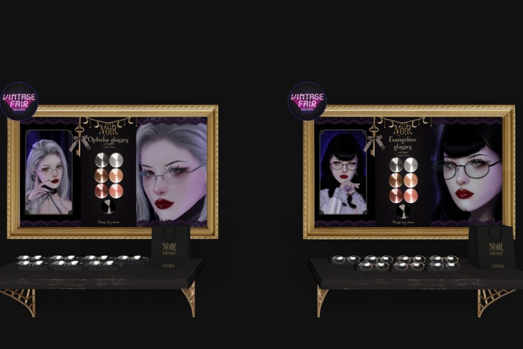 Ophelia Glasses, L$249 each/L$999 FP | Evangeline Glasses, L$249 each/L$999 FP
