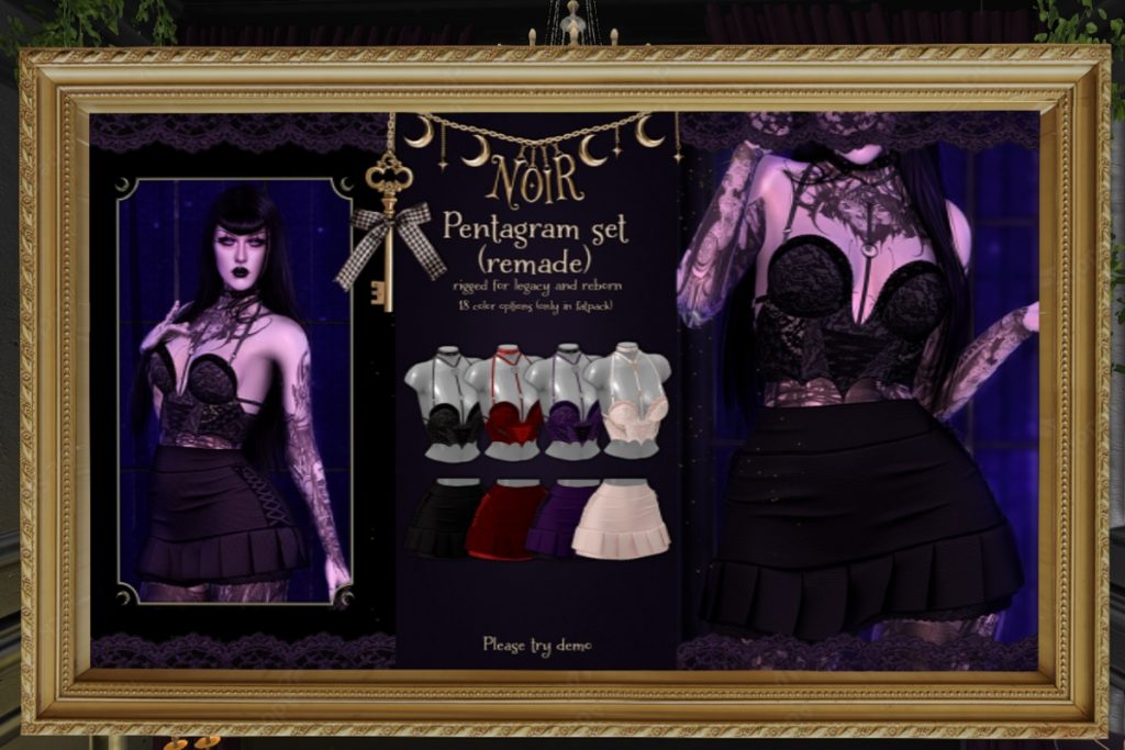 Pentagram Top and Skirt - Legacy/Reborn, L$299 each/L$1599 each FP/L$1999 MP