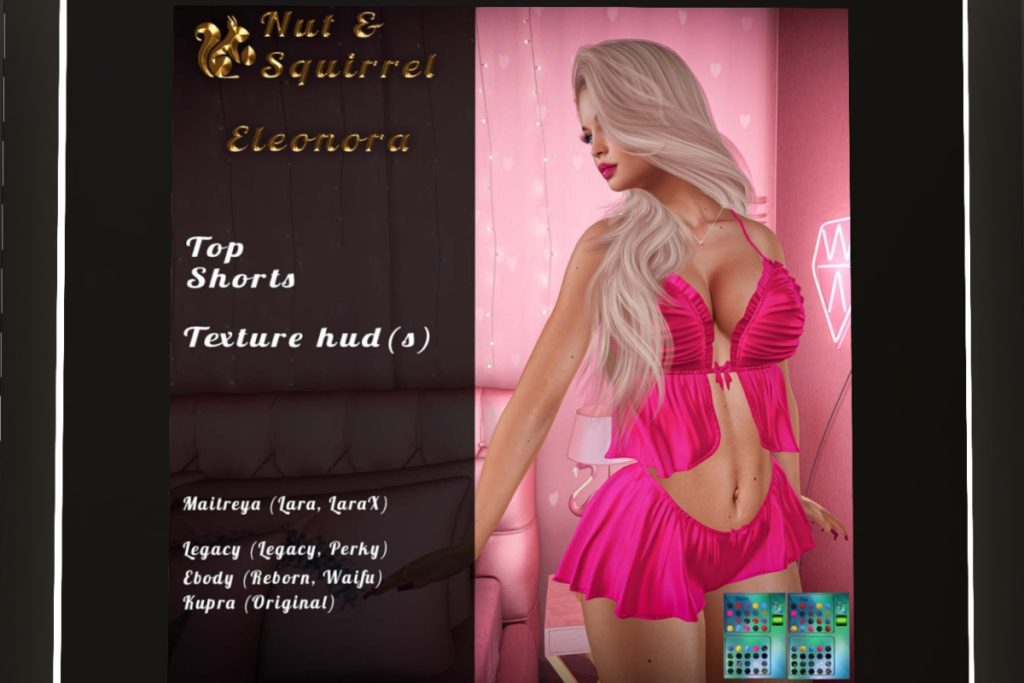 Eleonora Top &amp; Shorts Set - Inithium/Legacy/Maitreya/Reborn/+mods, L$120