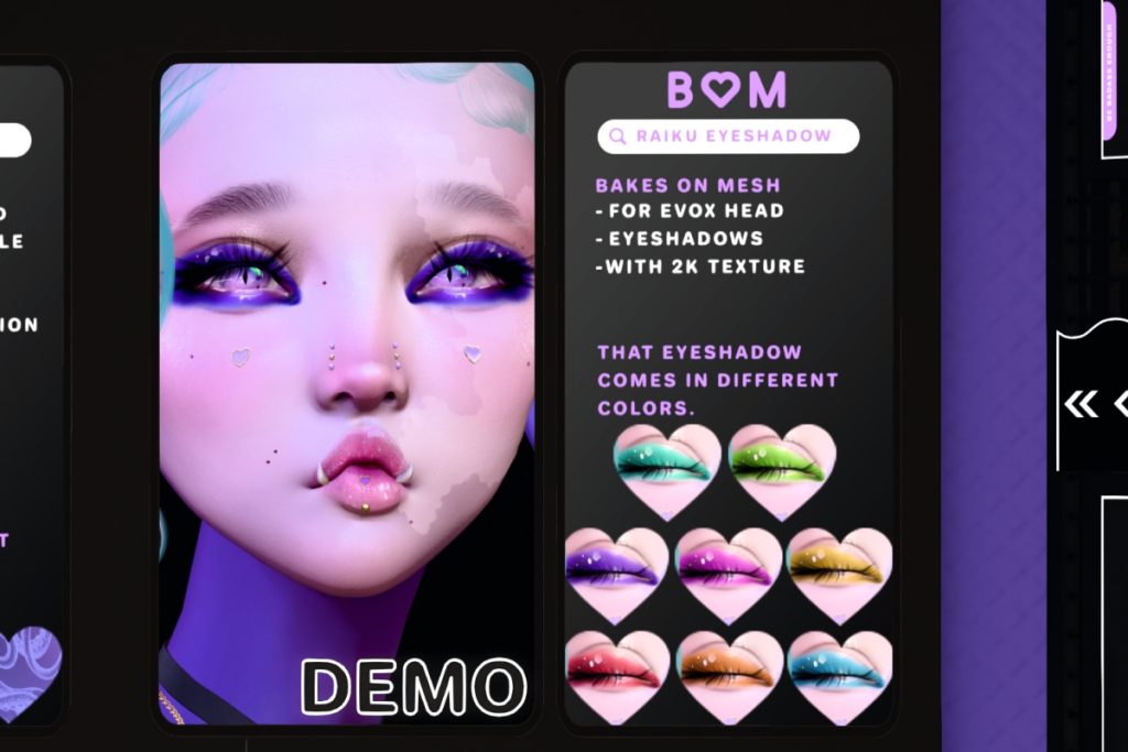 Raiku Eyeshadow - BOM/EvoX, L$199
