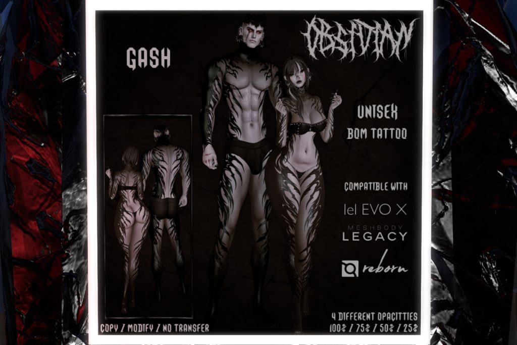 Gash Tattoo - BOM?EvoX, L$399