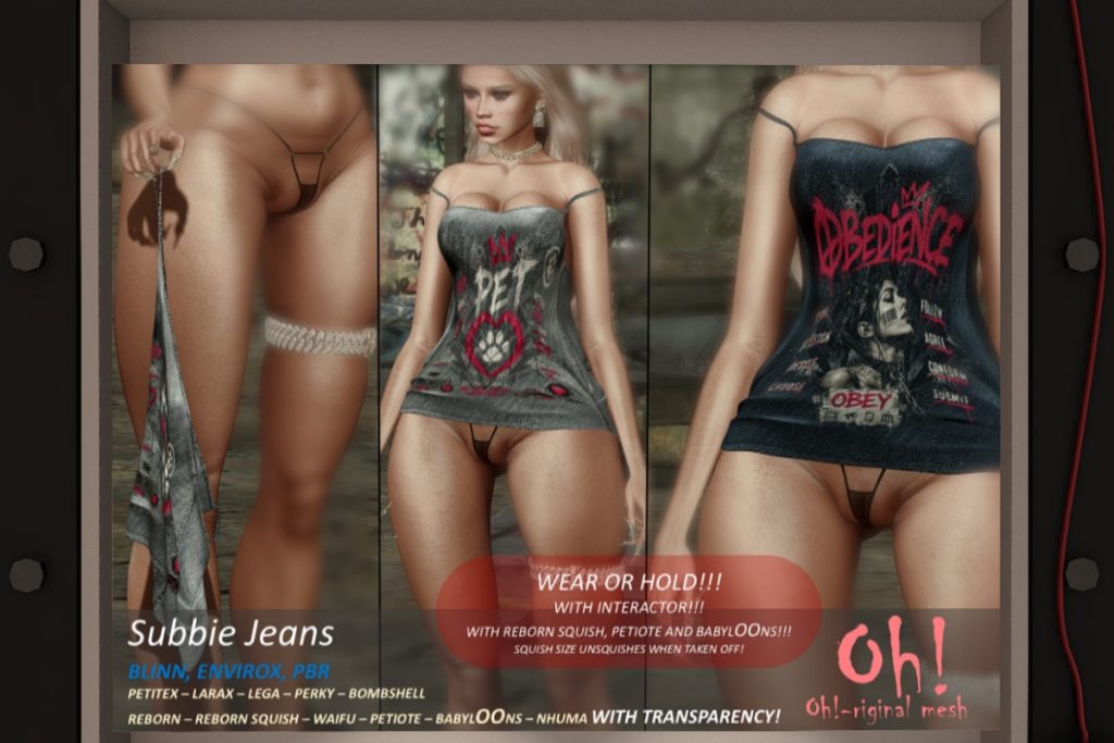 Subbie Jeans Dress - Legacy/MaitreyaX/Nhumana/Reborn/+mods, L$699 each/L$1999 FP