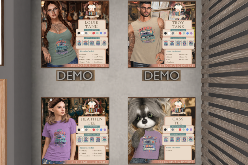 Louie Tank / Troy Tank/Heathen Tee/Cass Tee - See Ad For Fits, $L150