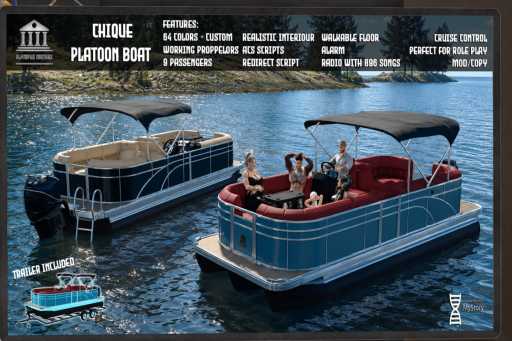 Chique Platoon Boat, L$1499 each