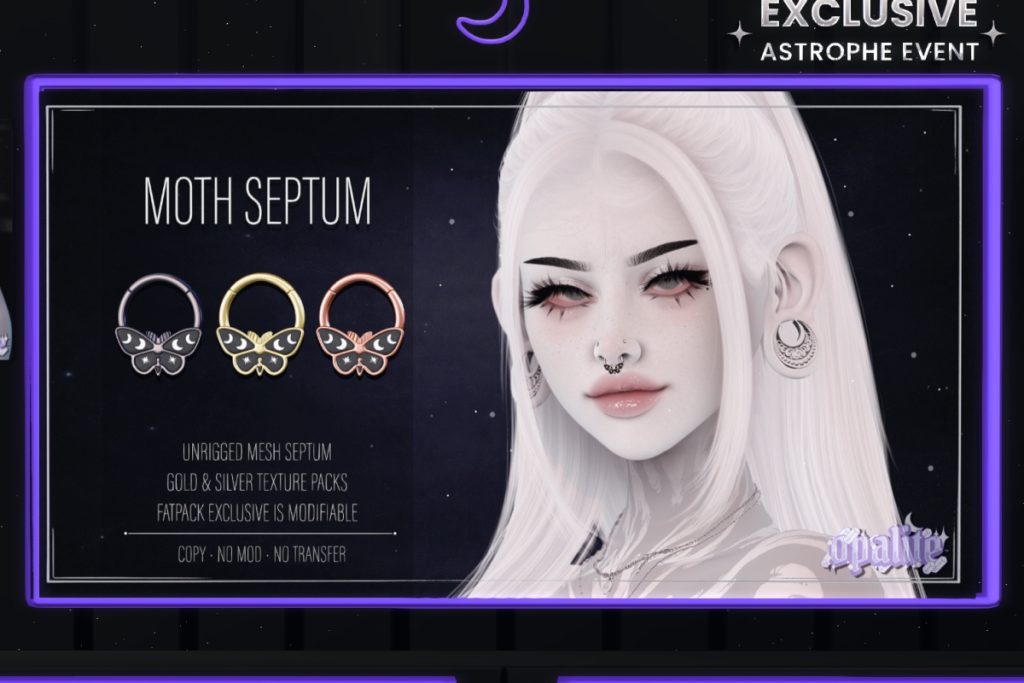 Moth Septum - EvoX, L$349 each