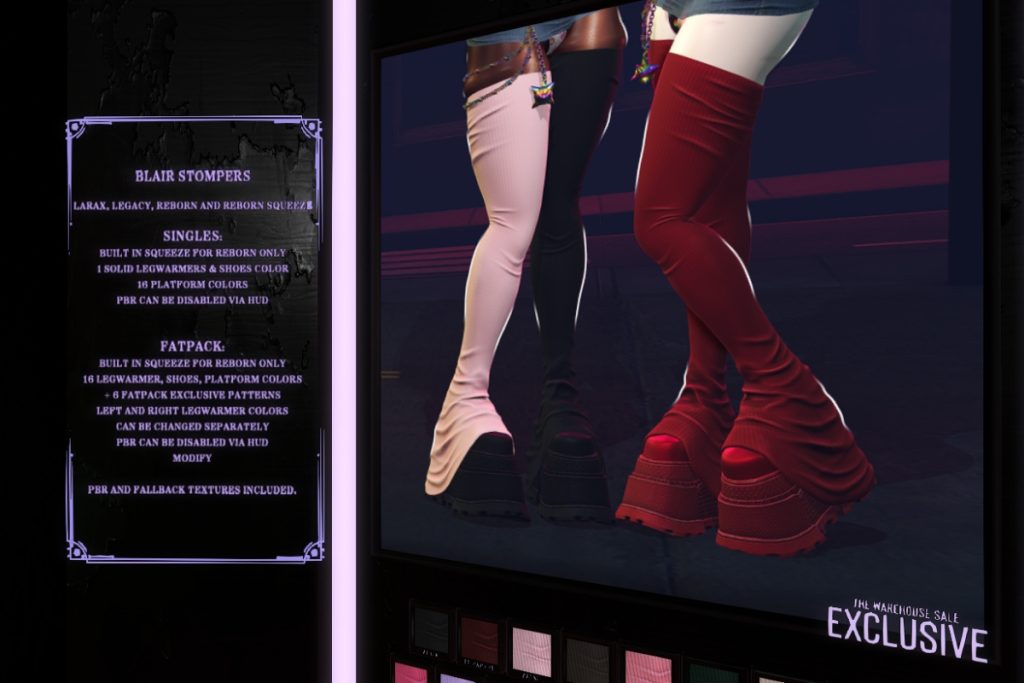 Blair Stompers - Legacy/MaitreyaX/Reborn/+mods, L$299 each/L$1499 FP