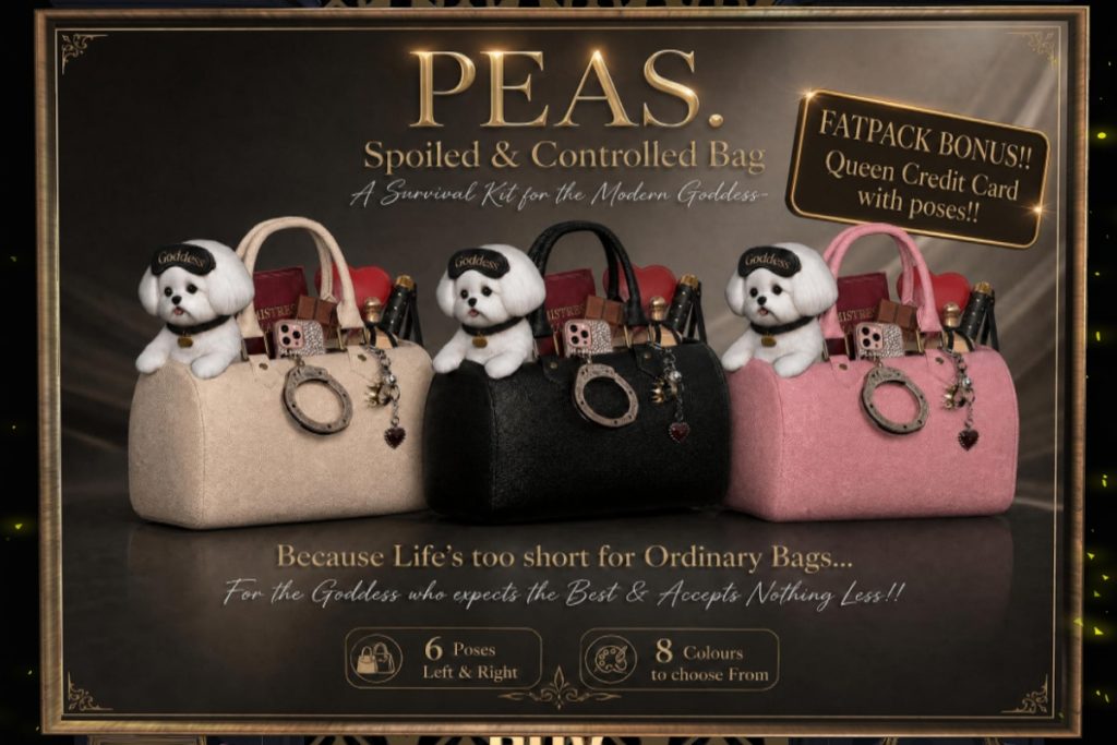 Spoiled &amp; Controlled Bag, L$349 each/L$2200 FP
