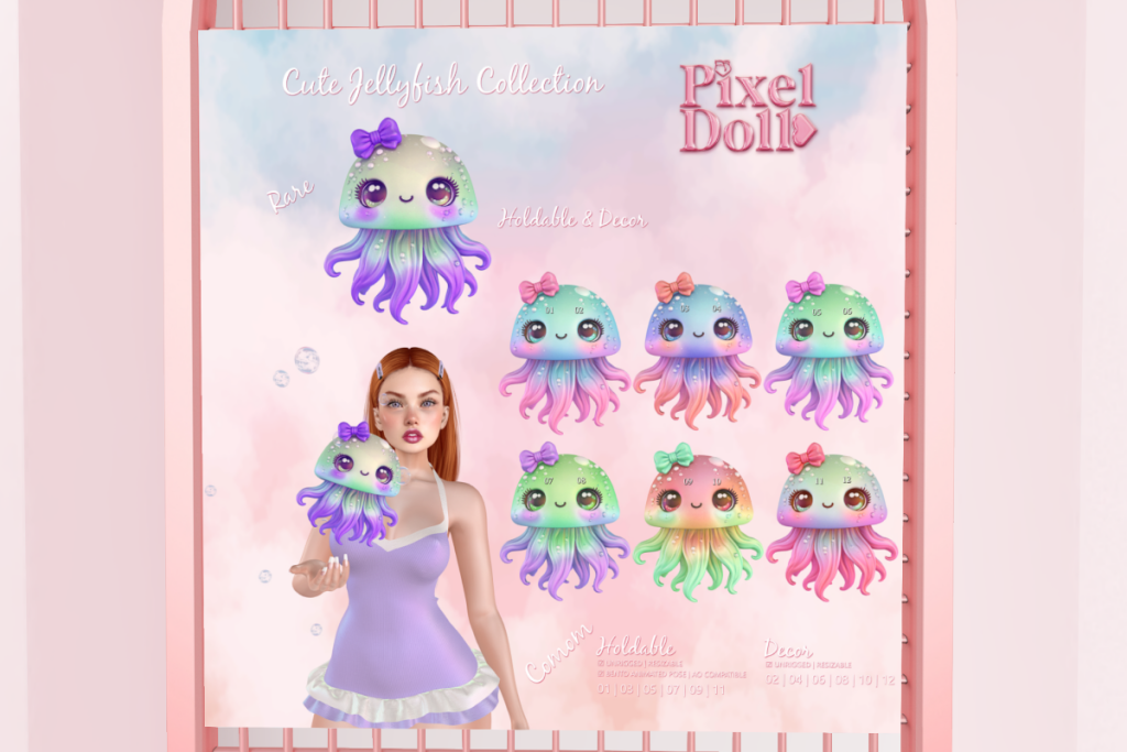 Cute Jellyfish Collection, L$75 per play