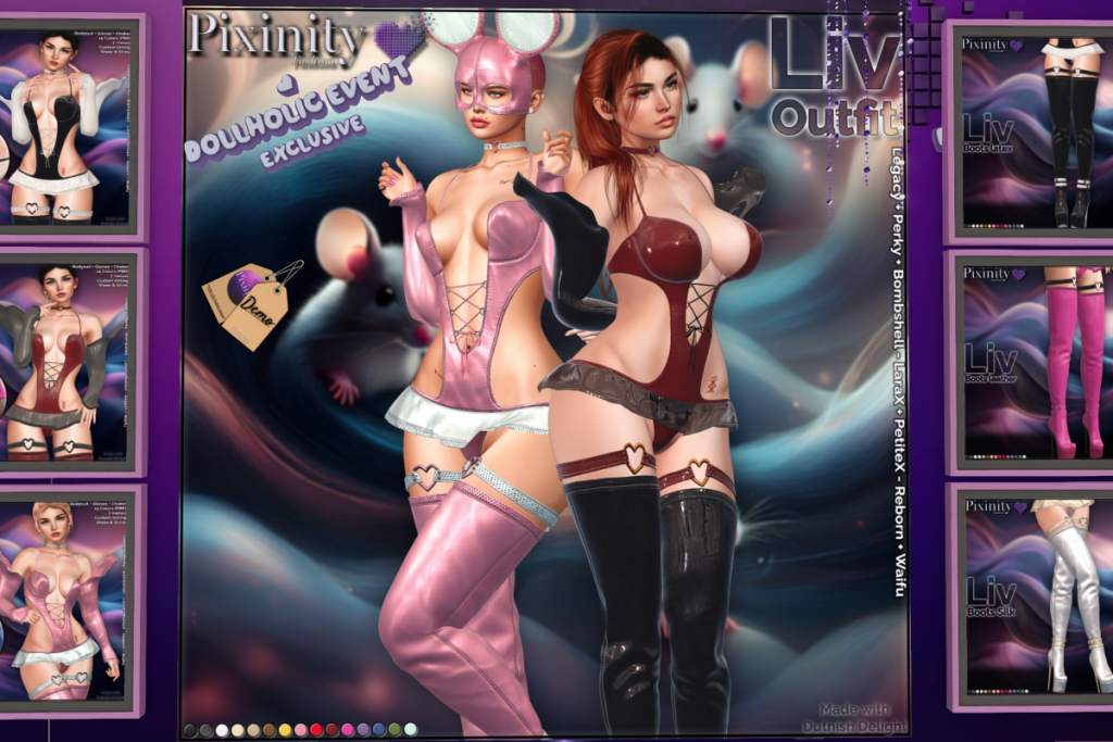 Liv Bodysuit, Mask &amp; Boots - Legacy/MaitreyaX/Reborn/+mods, L$499 each/L$1299 MP