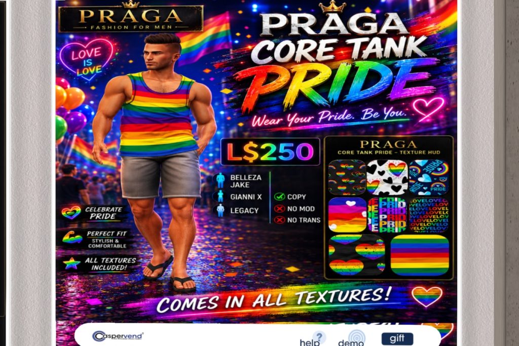 Core Tank Pride - See Ad for Fits, L$250