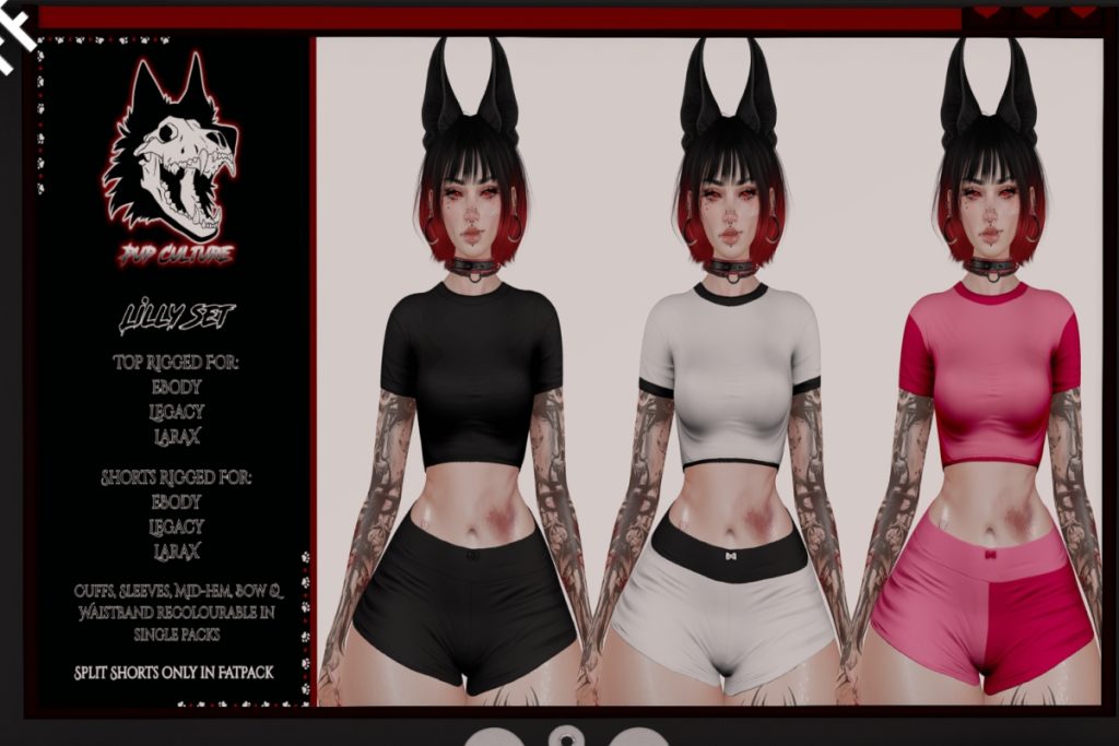 Lilly Set - Legacy/MaitreyaX/Reborn/+mods, L$135 each/L$810 each FP