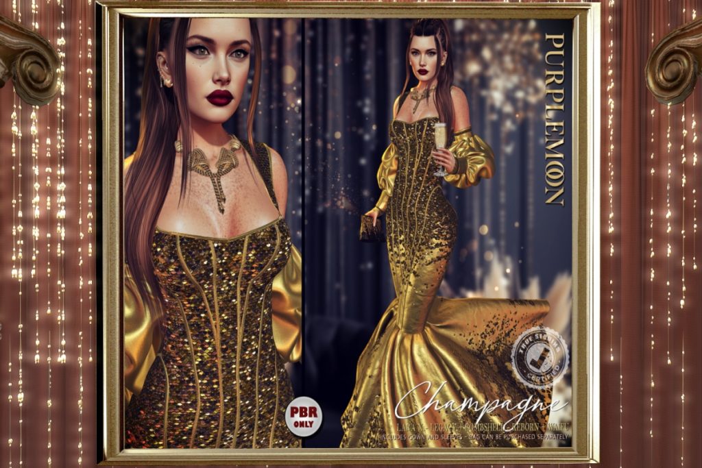 Champagne Gown - Legacy/MaitreyaX/Reborn/+mods, L$325 each/L$1899 FP