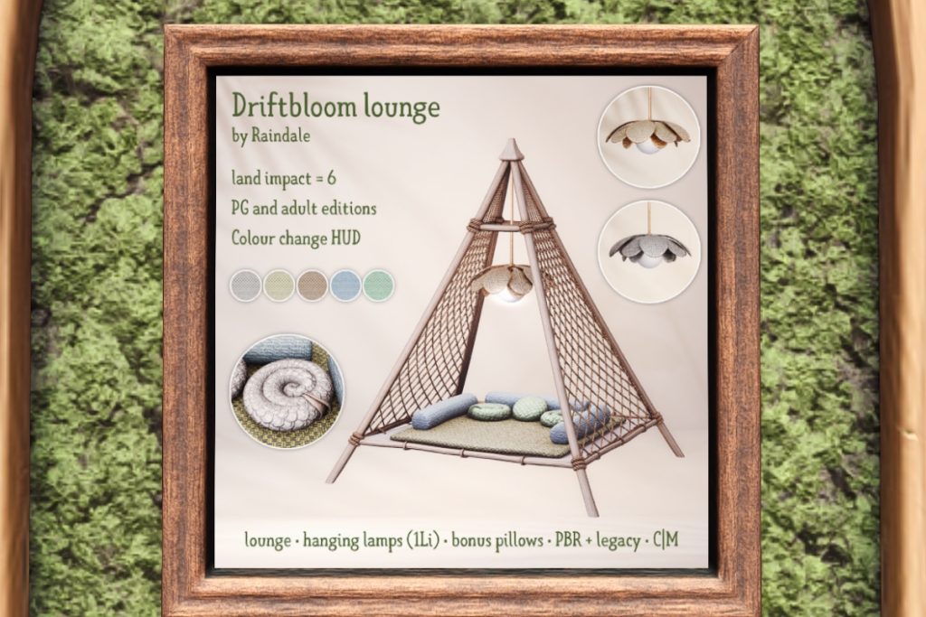 Driftbloom Lounge, L$350 PG/L$450 Adult