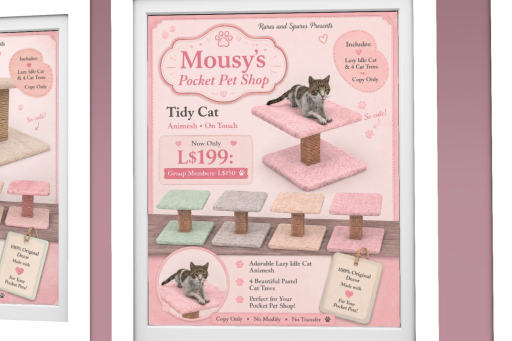 Tidy Cat Animesh, L$150-L$199 each