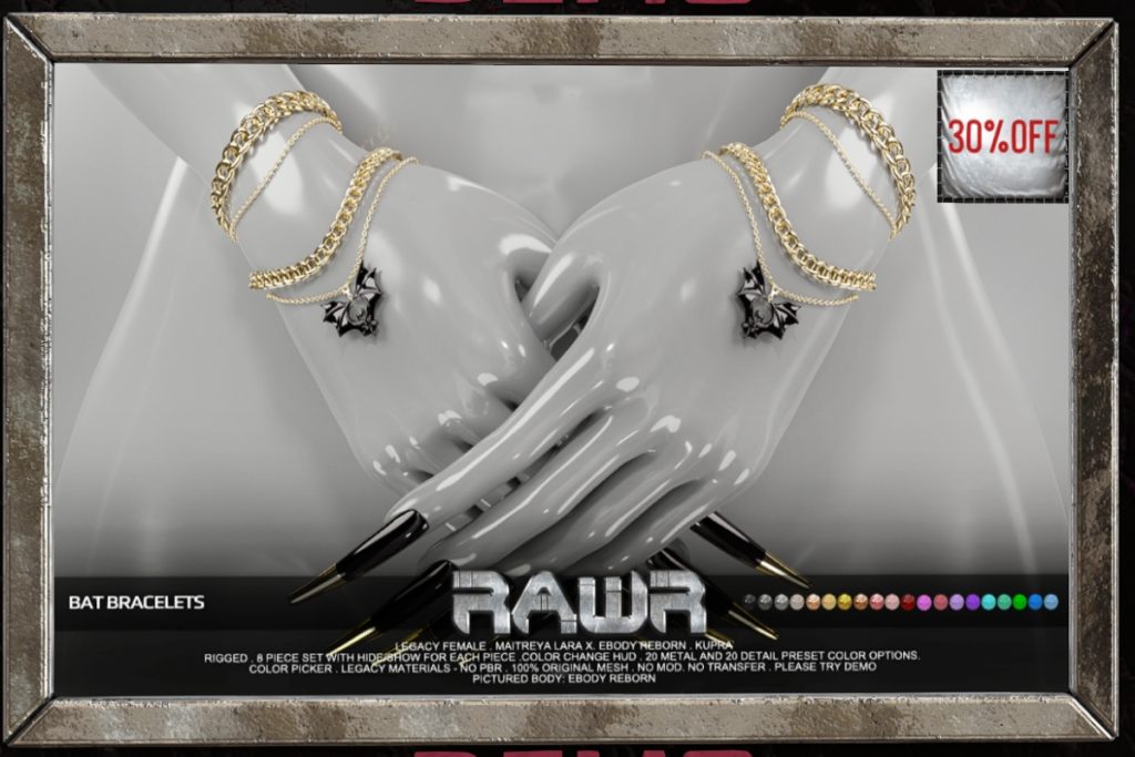 Bat Bracelets - Inithium/Legacy/MaitreyaX/Reborn, L$252
