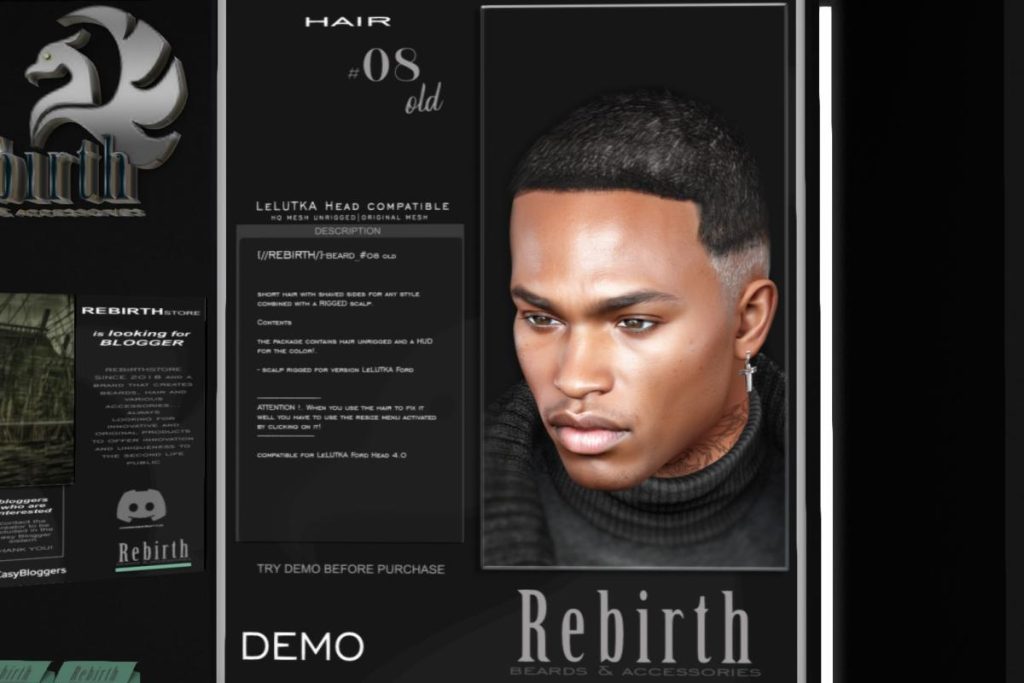 #08 Old Hair - EvoX, L$299 each/L$879 FP