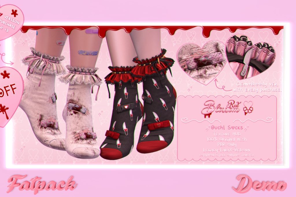 Ouch Socks - Legacy/MaitreyaX/Reborn, L$240 each/L$1200 FP