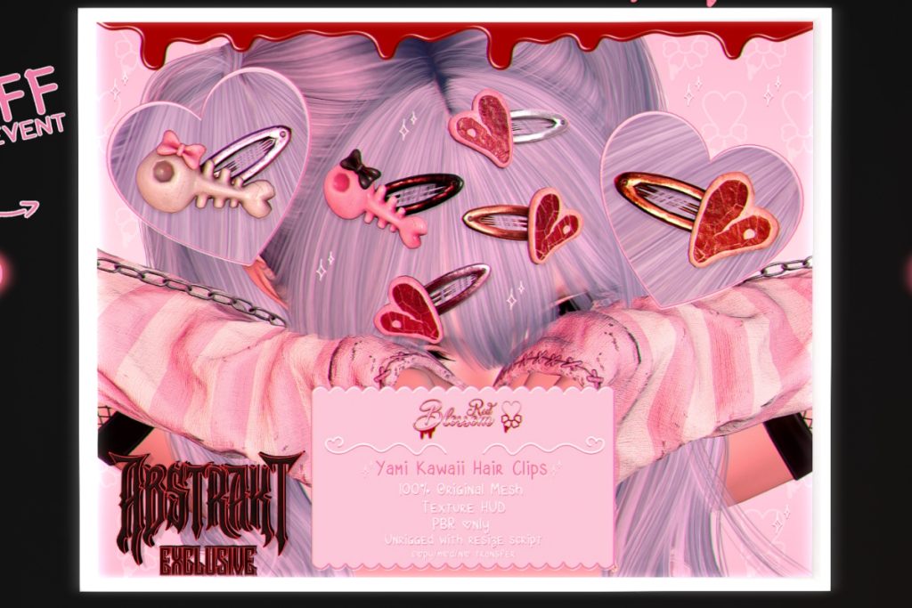 Yami Kawaii Hair Clips, L$432