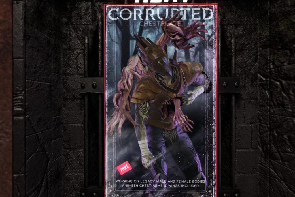 Corrupted Chestpiece - Legacy F+M, L$400 each/L$830 FP