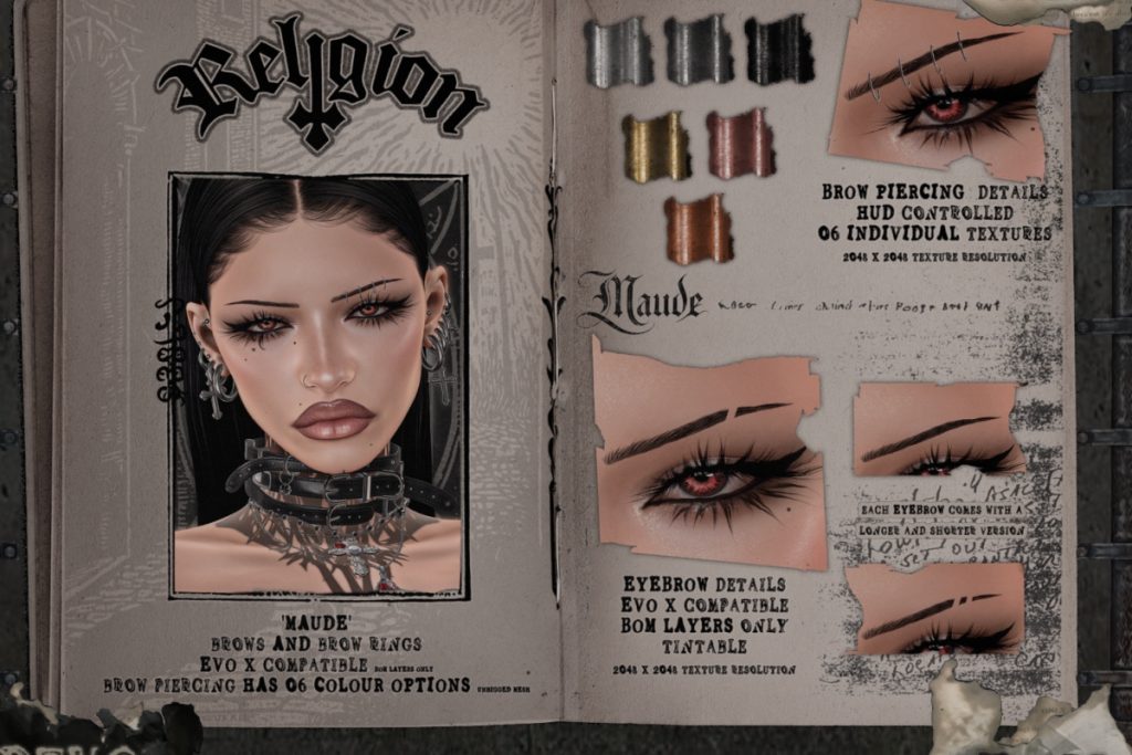 Maude Eyebrows and Eyebrow Rings, L$350