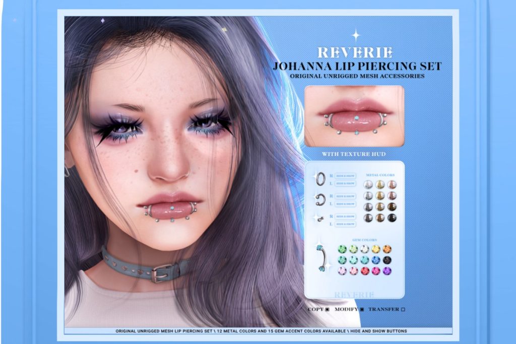 Johanna Lip Piercing Set, L$299