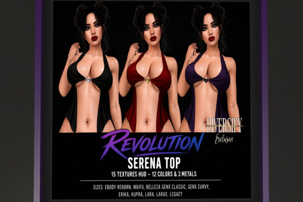 Serena Top - Erika/GenX/Inithium/Legacy/Maitreya/Reborn/+mods, L$100
