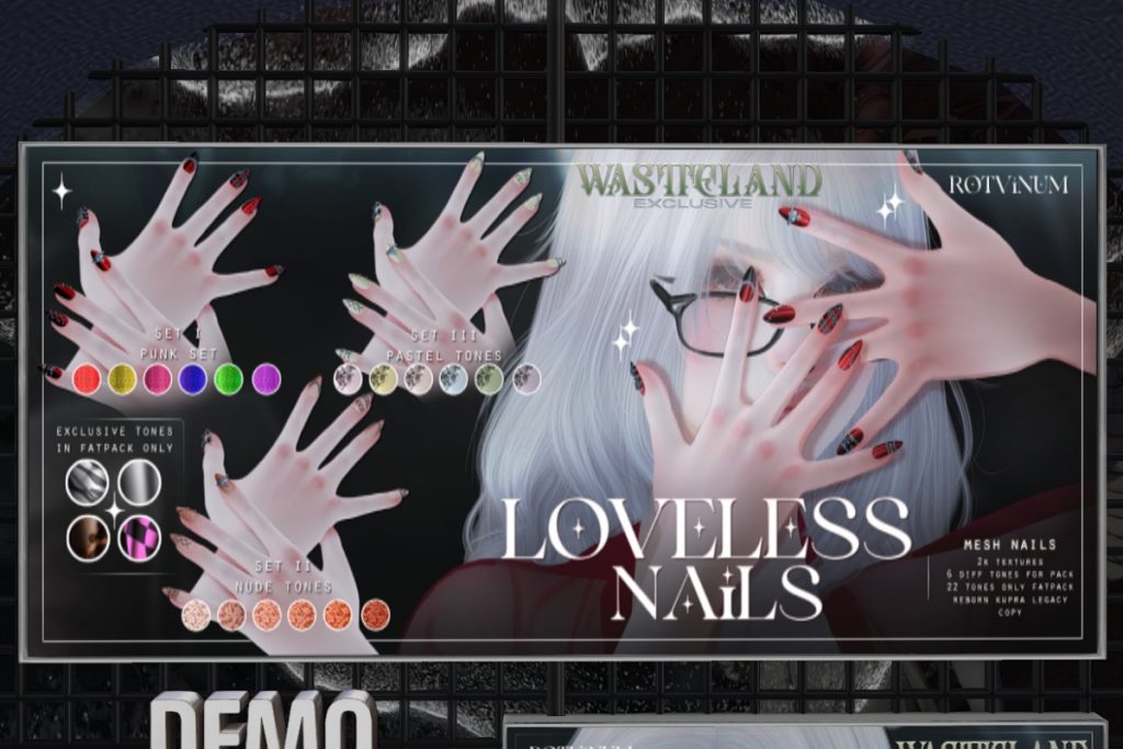 Loveless Nail Set - Inithium/Legacy/Reborn, L$249 each/L$699 FP