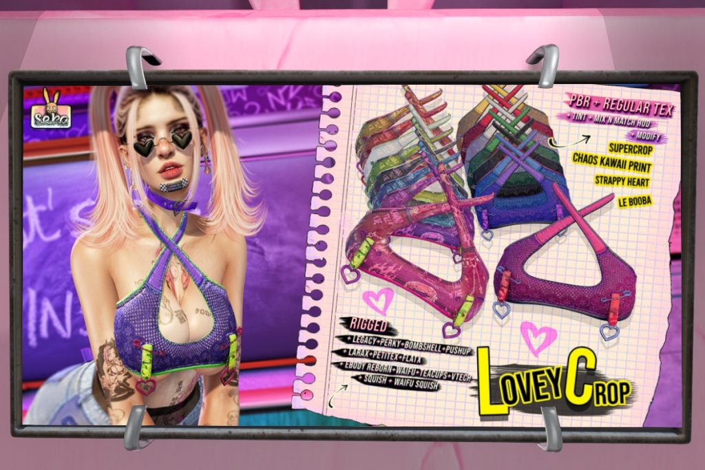 Lovey Crop - Legacy/MaitreyaX/Reborn/+mods, L$329 each/L$999 FP