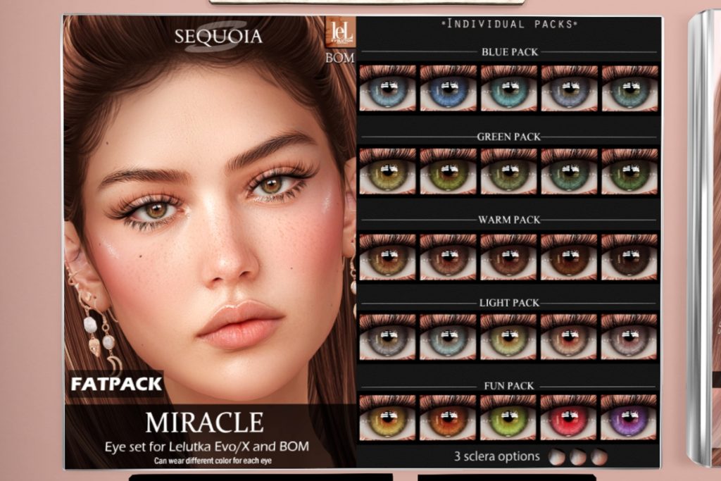 Miracle Eyes - BOM/Evo/EvoX, L$279 each/L$950 FP