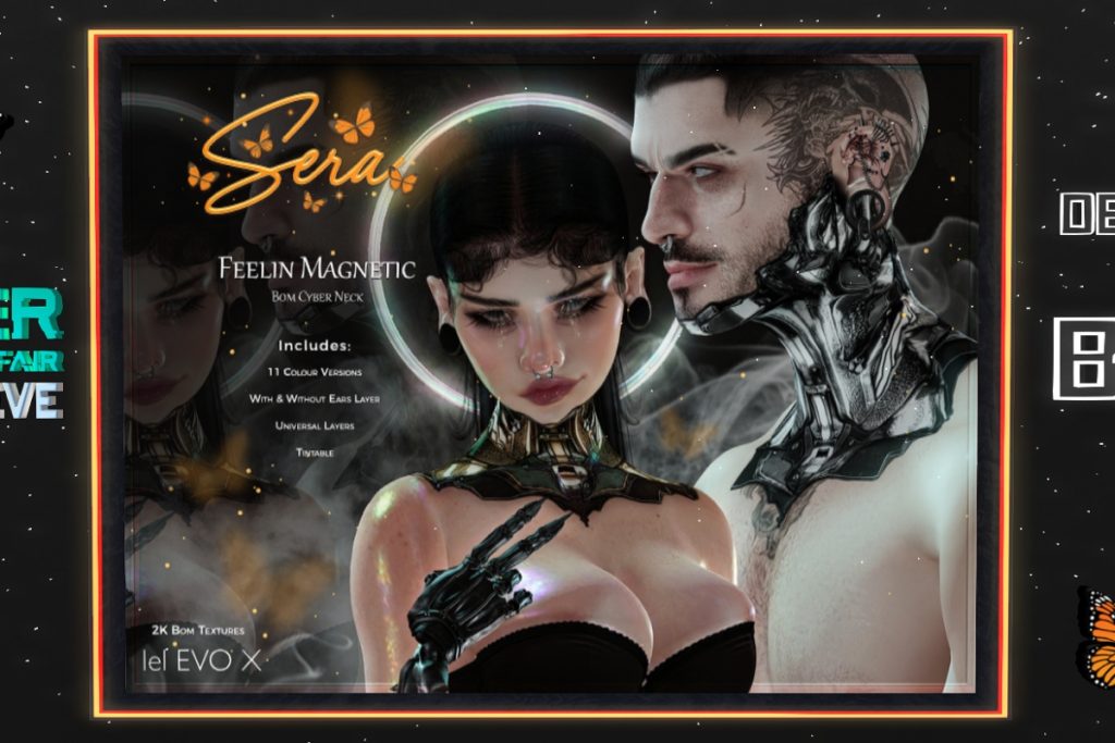 Feelin Magnetic Cyber Neck Tattoo - EvoX, L$499
