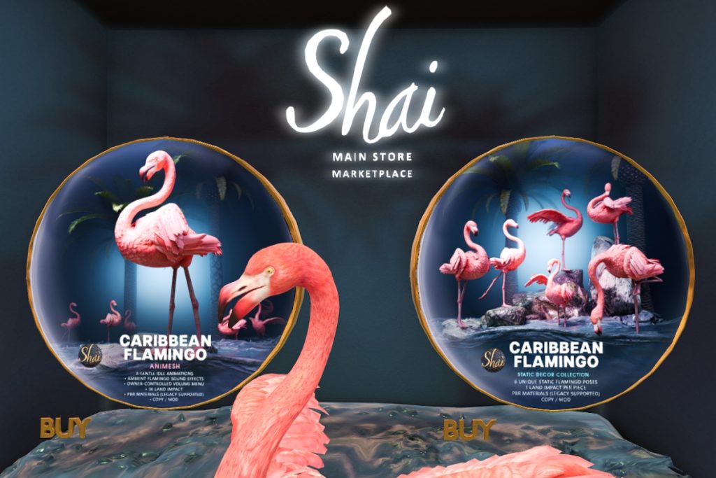 Caribbean Flamingo Animesh, L$1299 | Caribbean Flamingo Decor, L$899