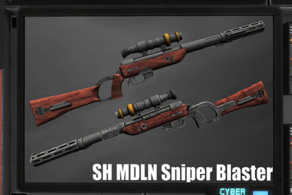 Sniper Blaster Prop &amp; Skins, L$50-L$500 each