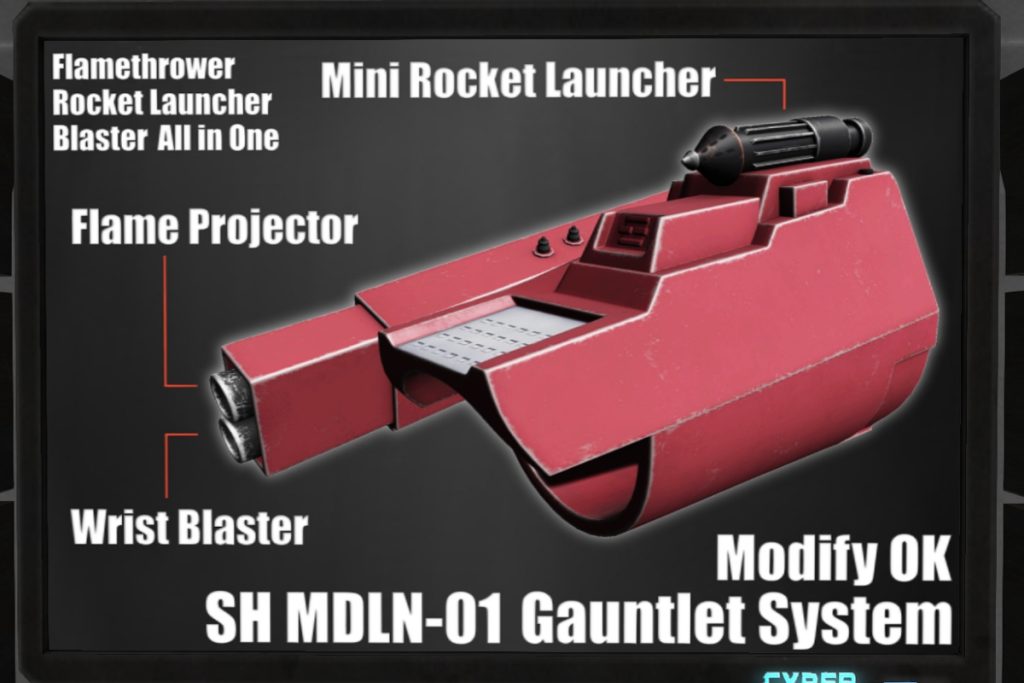Gauntlet System MDLN-01 Prop &amp; Skins, L$50-L$500 each